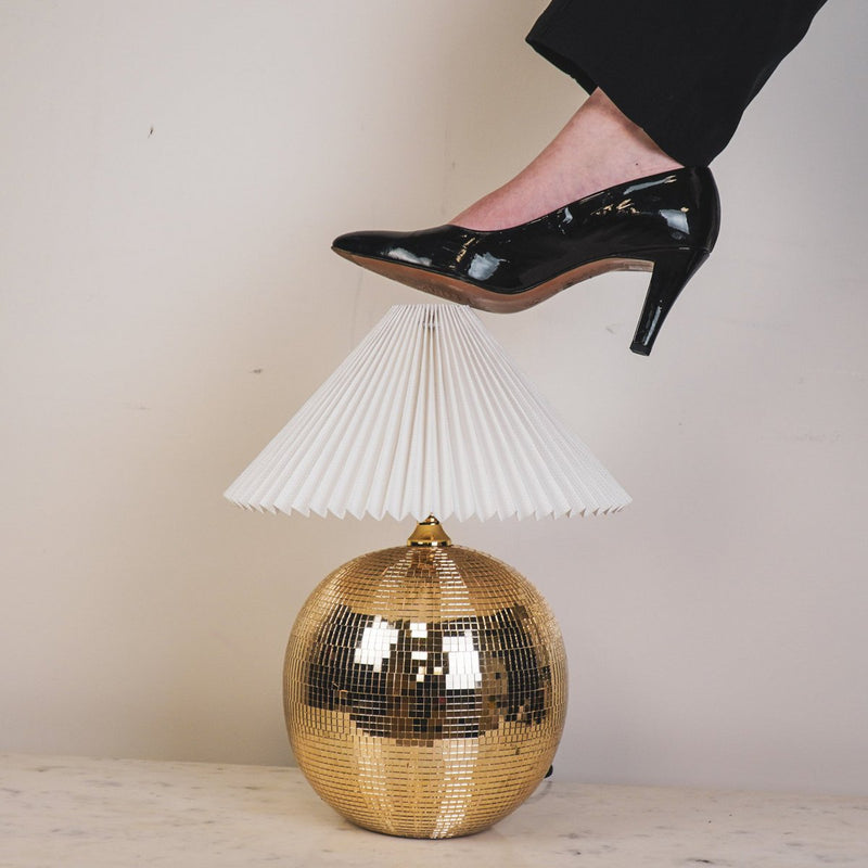 Lamp - Disco Ball - Glas - Goud - 20x20x20cm