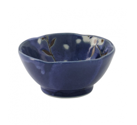 TOKYO design studio Blue Sakura kom blauw-wit, Ø 13,3 cm, ca. 350 ml
