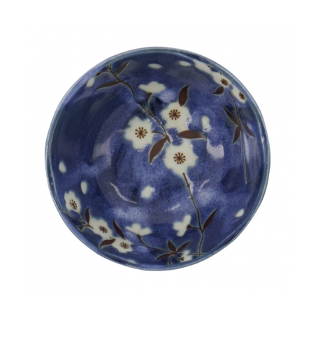 TOKYO design studio Blue Sakura kom blauw-wit, Ø 13,3 cm, ca. 350 ml