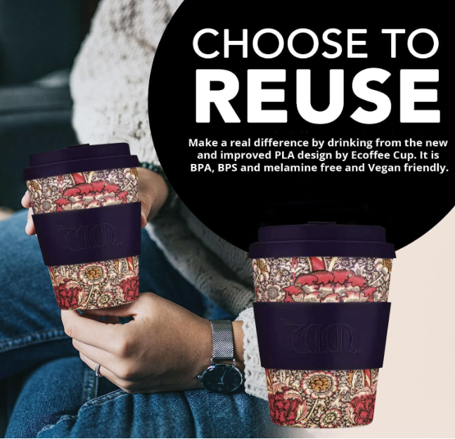 Ecoffee cup William Morris Gallery, Wandle 12 oz/350 ml