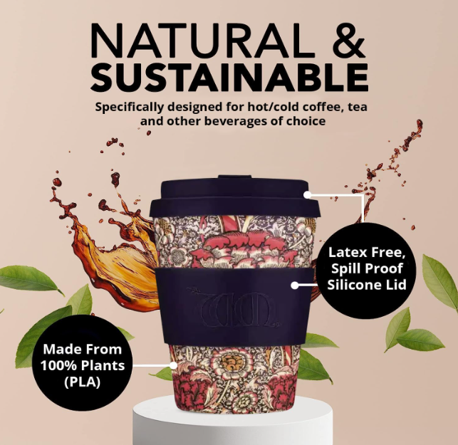 Ecoffee cup William Morris Gallery, Wandle 12 oz/350 ml