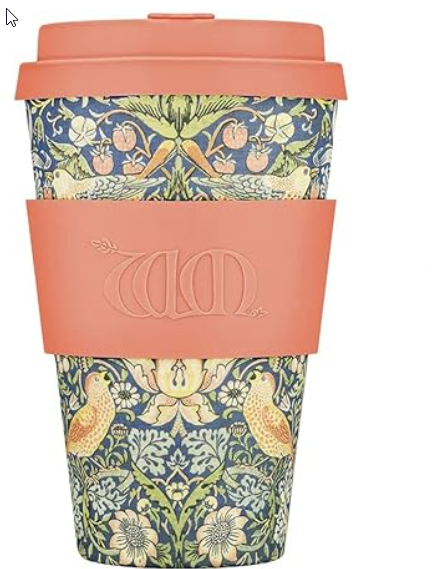 Ecoffee cup William Morris Gallery, Strawberry Thief 14 oz/ 400 ml