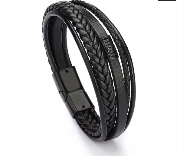 Leren Niche Style Multi-layered Shape PU Men&