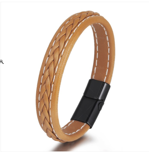 Simple Daily Style Woven Shape PU Men&