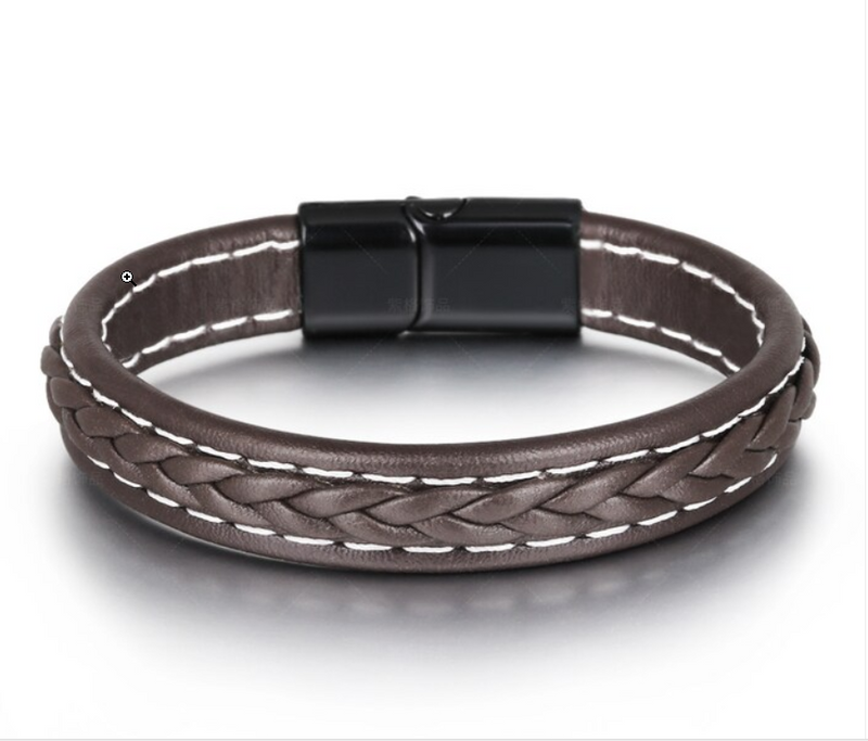 Simple Daily Style Woven Shape PU Men&