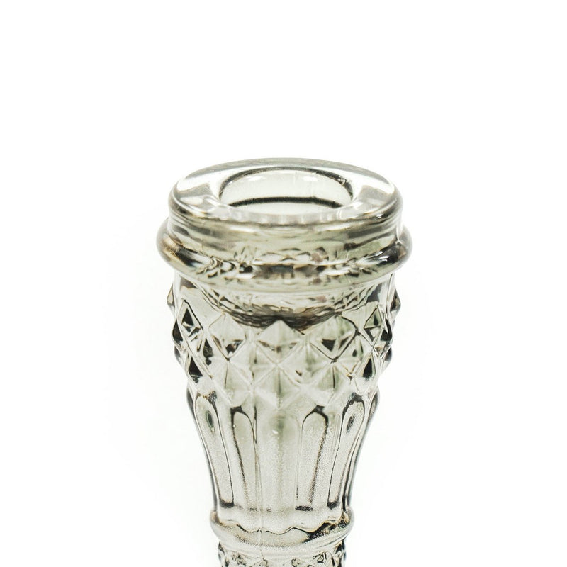 Kaarshouder - Glas - Smokey - 10x21cm