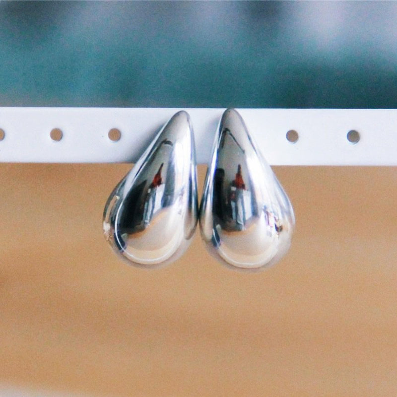 Roestvrijstalen druppeloorbel – glans/zilver