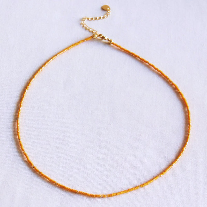 Kralen ketting oranje