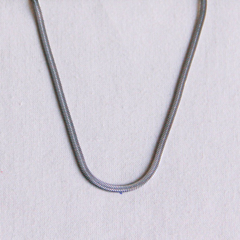 Platte “Snake” ketting 3mm - zilverkleur