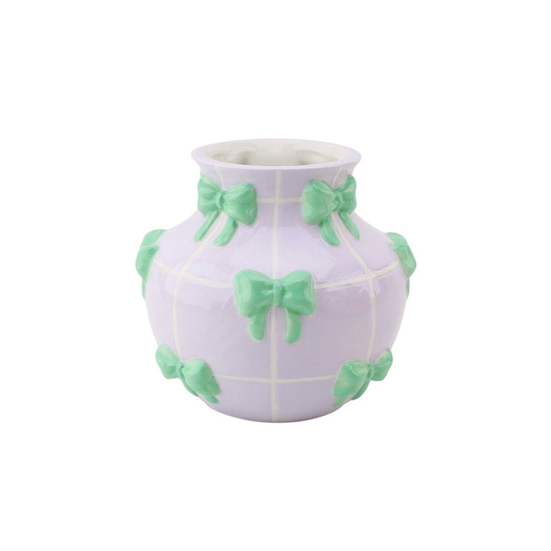 Vaas - Bloemvaaslinten - Dolomiet - Lilac/Mint - 14,5x14,5x13cm