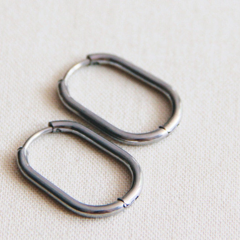 EA561: RVS creool ovaal 16mm "basic" - zilver