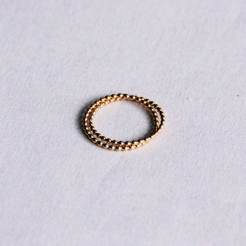 RVS dubbel gestippelde ring