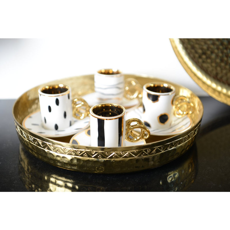 GOUD ROND DIENBLAD 30.5CM