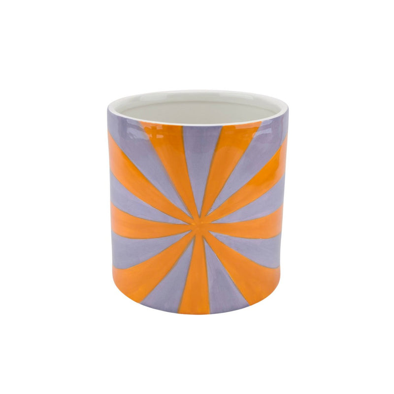 Deco Jar -Swirl - Dolomite - Orange/Lilac - 11x11x14,5cm