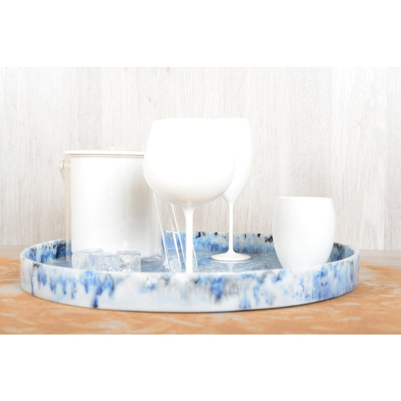 ACRYL WITTE WIJNGLAZEN 460ML - SET VAN 6