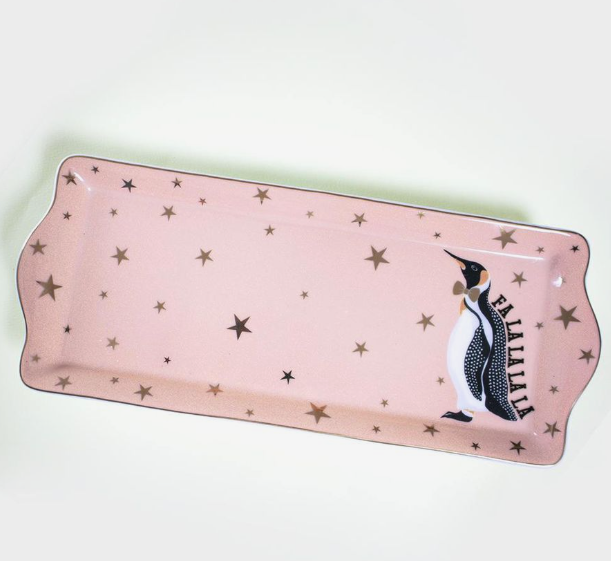 Cakeschaal Yvonne Ellen Tray Penguin 34cm, giftbox /1 -