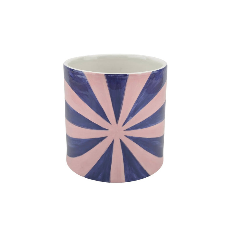 Deco Jar -Swirl- Dolomite - Pink/Violet - 11x11x14,5cm