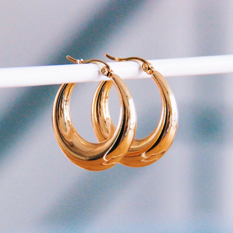 RVS creool 30mm “breed” – goud