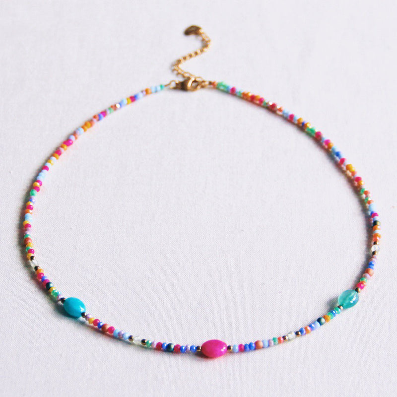 Facet ketting - Mix kleur