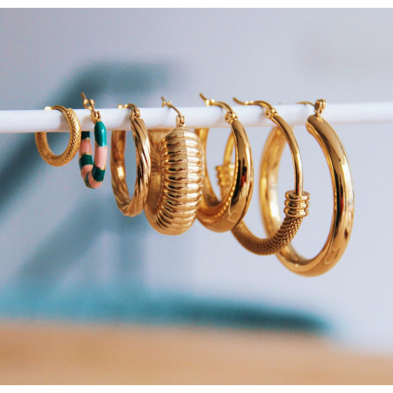 RVS creool 23mm “breed” – zilver