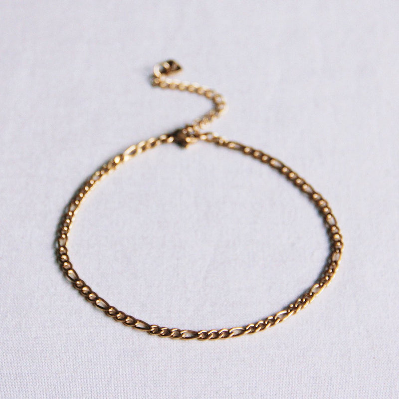 RVS enkelbandje 3mm - goud - AN908