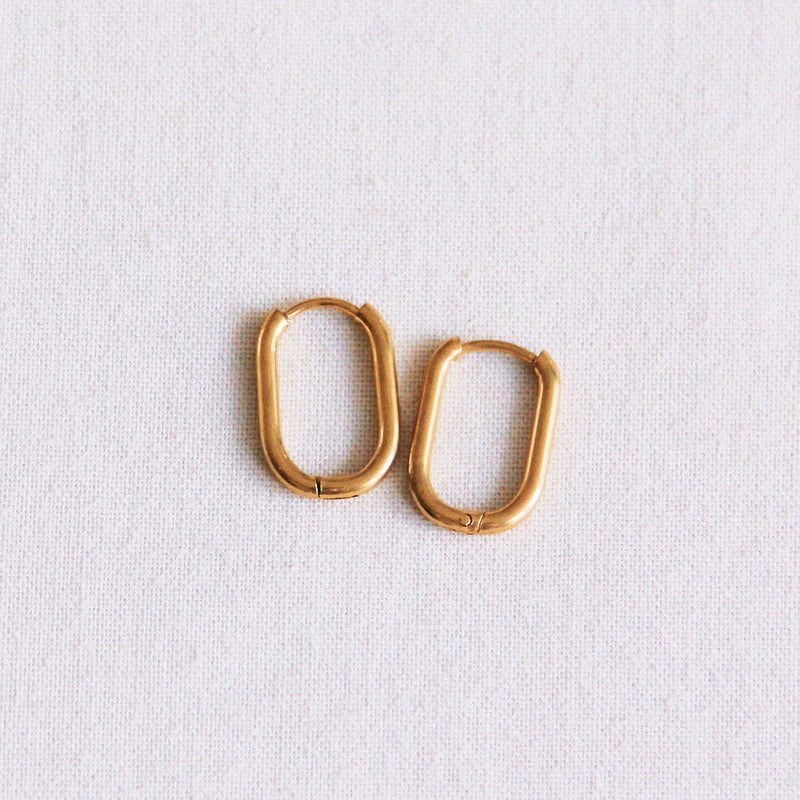 EA554: RVS creool ovaal 16mm "basic" - goud