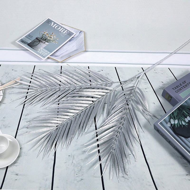 DECORATIEVE BLOEM PALMBOOM ZILVER H90CM