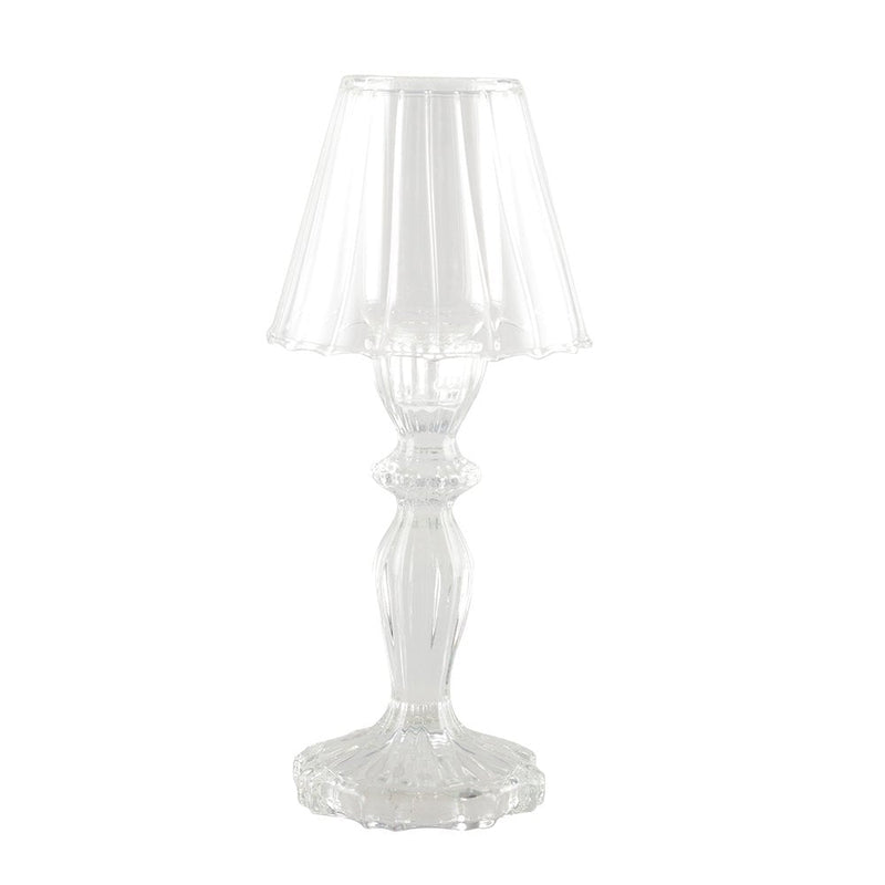 GLAZEN KANDELAAR H24,5CM