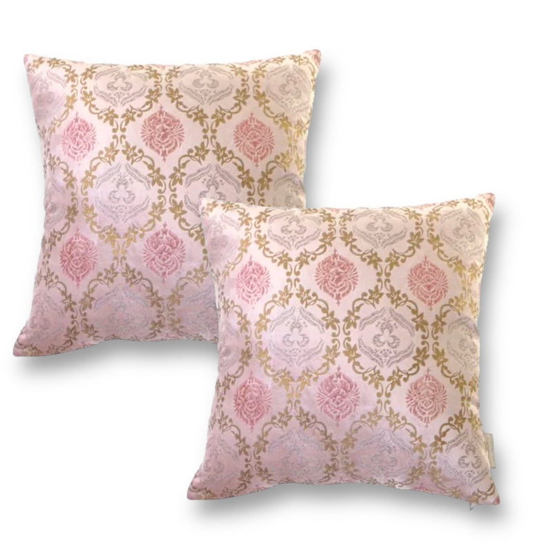 GoRound - Sierkussen Herder Zacht Roze Fluweel 45x45cm - 2 stuks