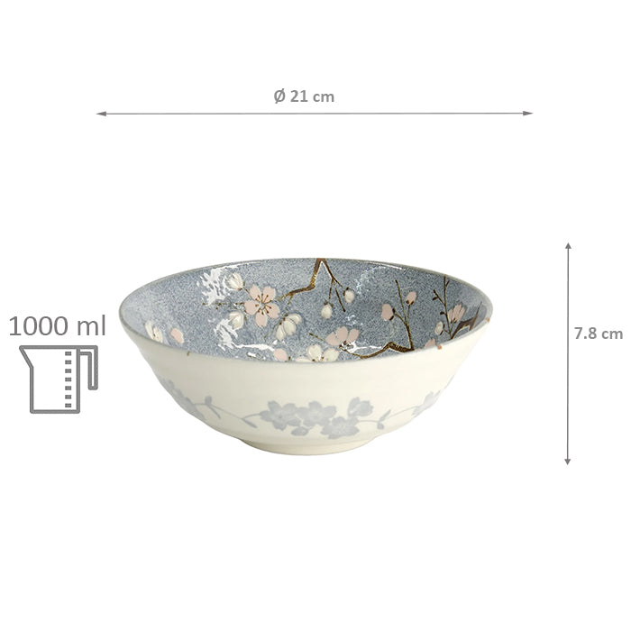 TOKYO Fujisakura bowl grey Ø21x7.8cm 1000ml