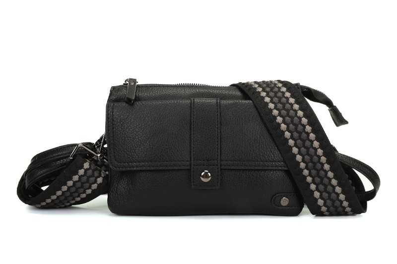 Zwart crossbody en schoudertasje Naarden