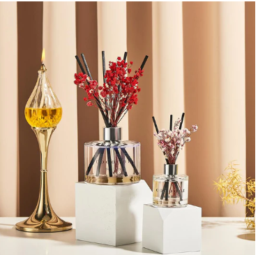 Diffusor Black Cherry op basis van natuurlijke olie met echte bloemen - 200 ml