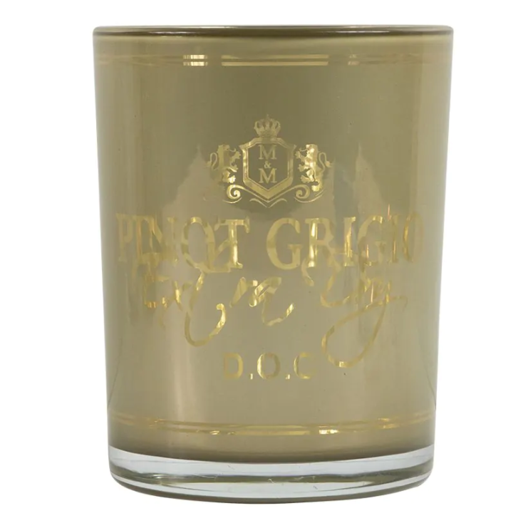 Windlicht Wijn Pinot Grigio Taupe 12cm