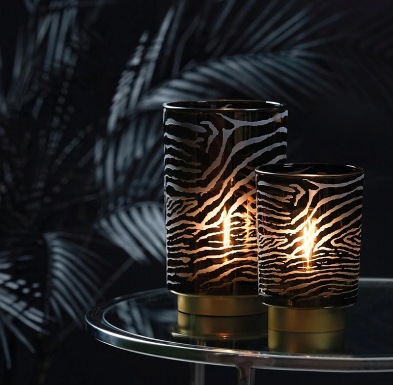 Light & Living tafellamp op batterijen Zebra goudkleurig