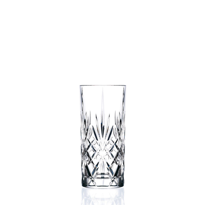 *SALE* RCR Cristalleria Italiana LONGDRINK GLAS 36 CL MELODIA 6 ST.