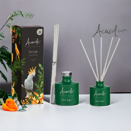 Acorde Geurstokjes Dark Jungle 100 Ml Hout/glas Donkergroen