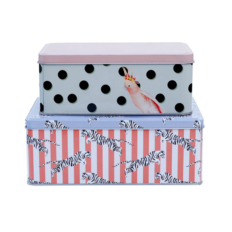 Yvonne Ellen Storage Tin Set/2, mixed designs
