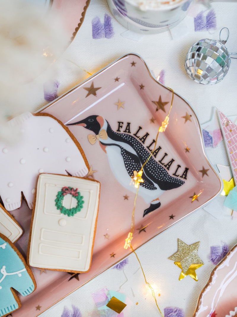 Cakeschaal Yvonne Ellen Tray Penguin 34cm, giftbox /1 - *SALE*