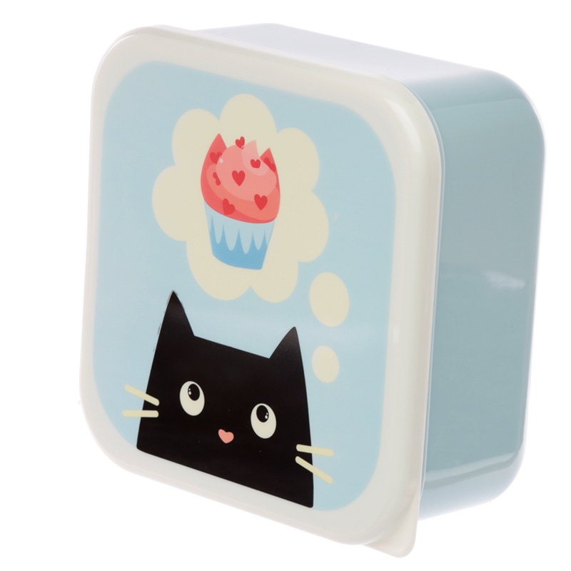 Set of 3 Lunch Box Snack Pots M/L/XL - Feline Fine Cat