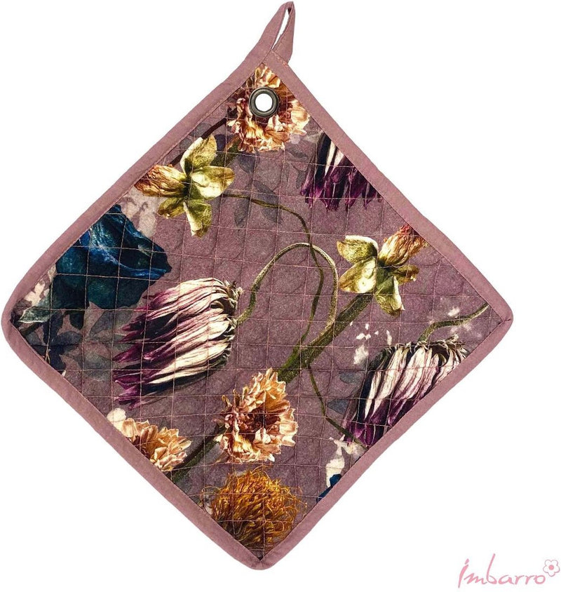Imbarro Pannenlappen Freija Flower Set 2 stuks 25x25cm Katoen