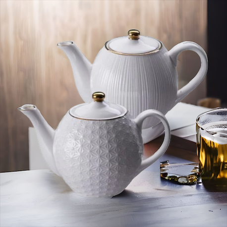 Nippon White Teapot 0.60L, Lines, giftbox /18 Tokyo Design Studio *NU 10% KORTING*
